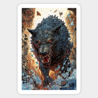 Wolf Monster Sticker